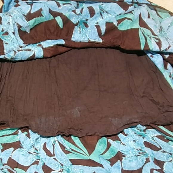 Vasna brown/blue sleeveless maxi dress - Picture 7 of 8